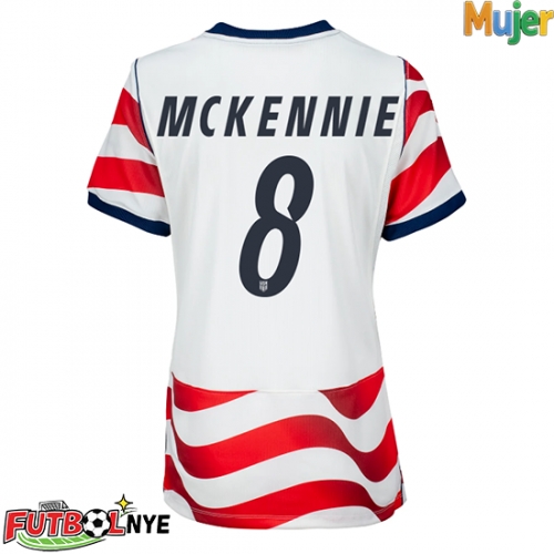 Camiseta Estados Unidos Weston McKennie #8 Primera Equipación para mujer Mundial 2026 manga corta